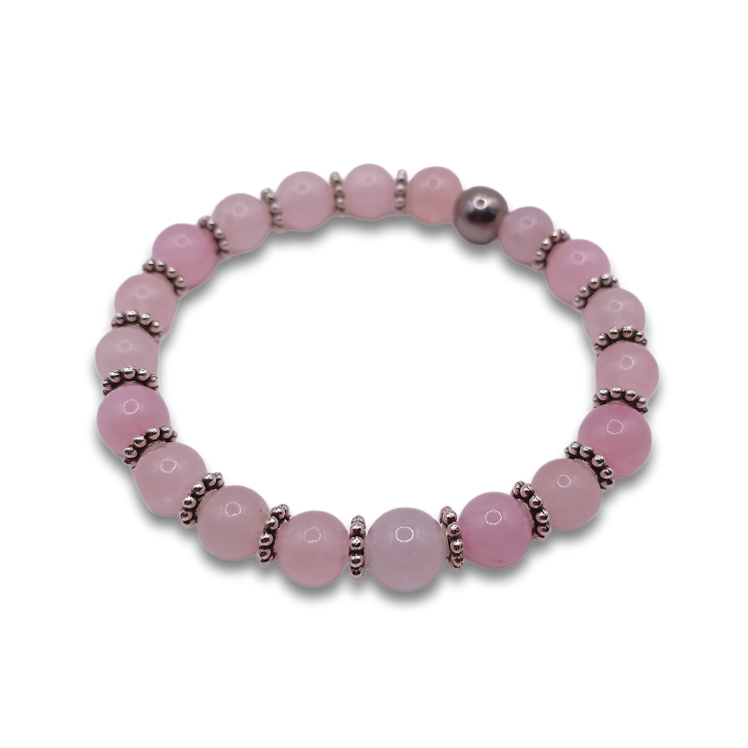 Bracelet Quartz rose 8 mm
