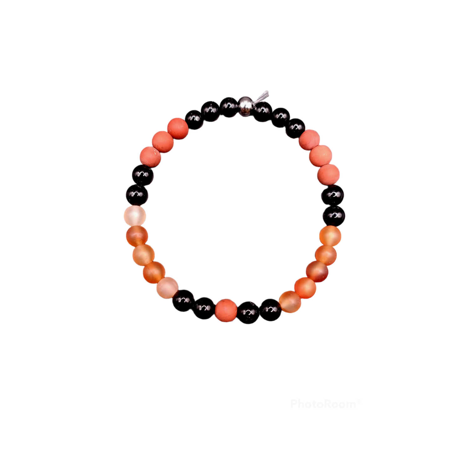 Bracelet Instant présent / Sérénité, 6 mm - Tourmaline, Jaspe rouge, Cornaline