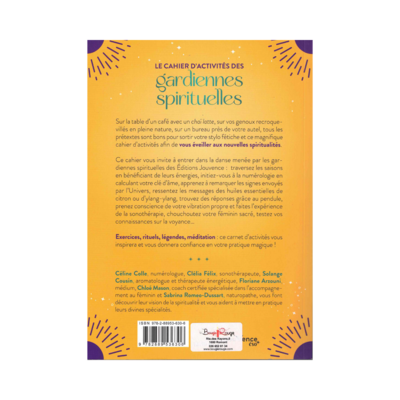 Le cahier d'activités des gardiennes spirituelles