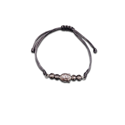 Bracelet macramé - Bouddha et Pierre de lave teintée