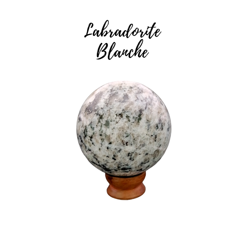 Sphère de Labradorite blanche - 1172gr