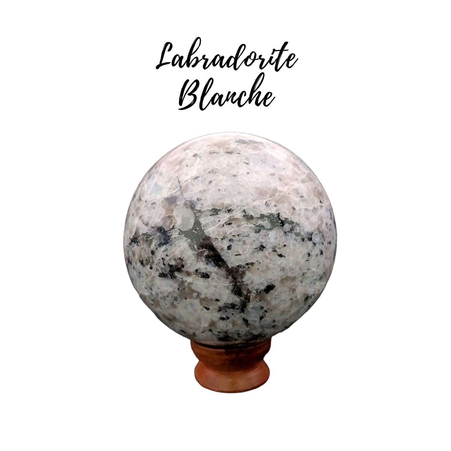 Sphère de Labradorite blanche - 1558gr