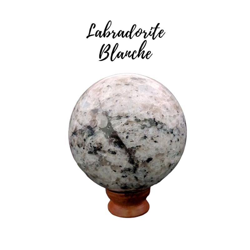 Sphère de Labradorite blanche - 1558gr