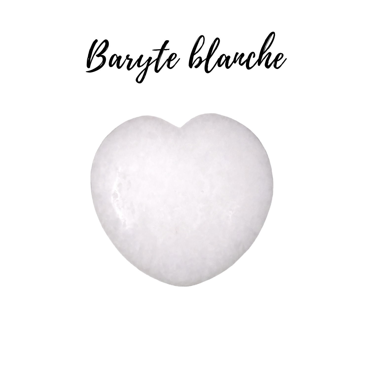 Coeur en Baryte blanche