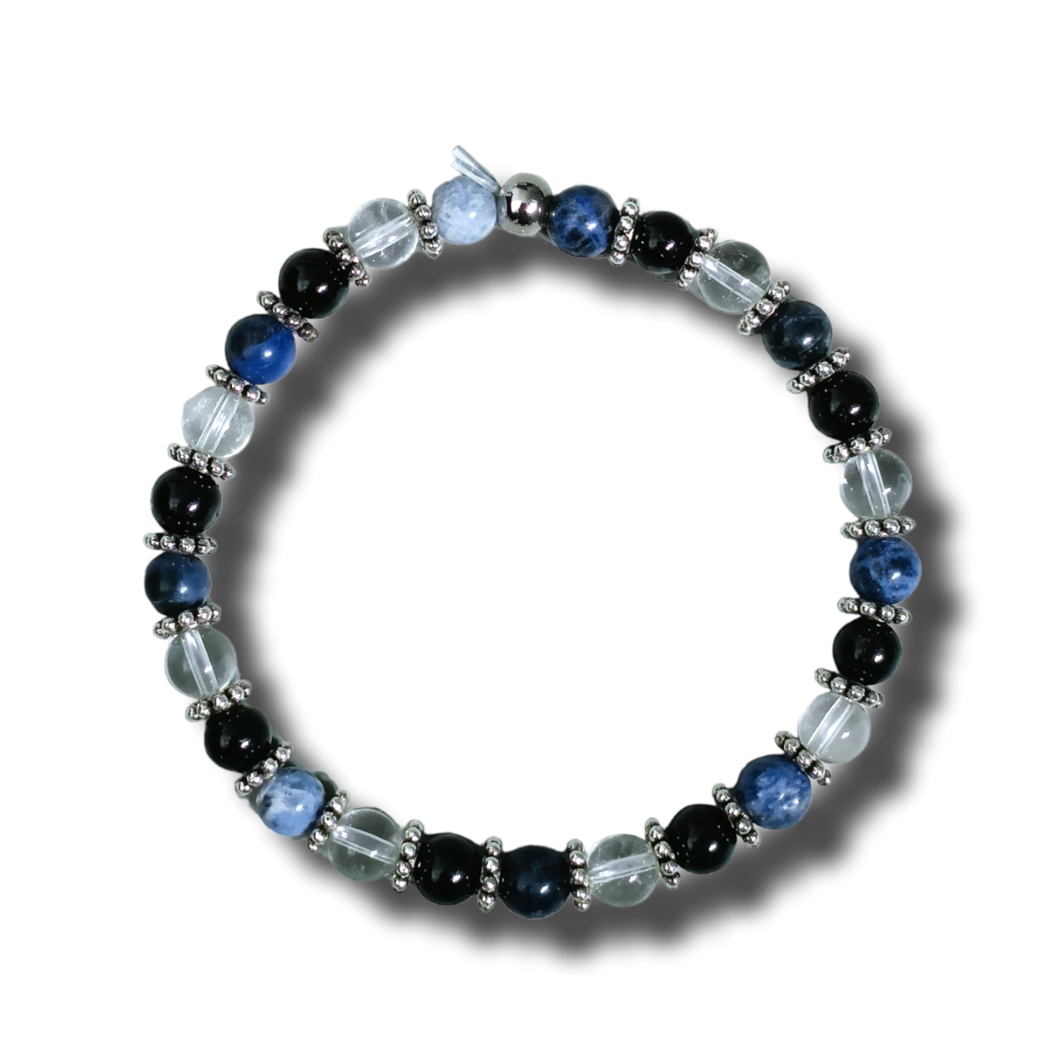 Bracelet - Tourmaline, Cristal de roche, Sodalite