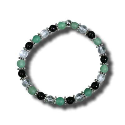 Bracelet - Tourmaline, Aventurine verte, Cristal de roche