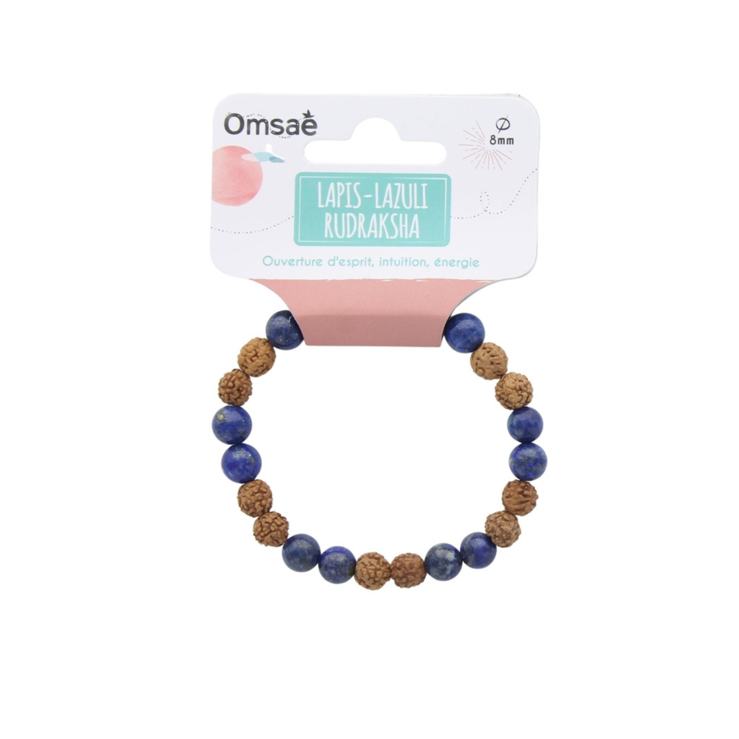 Bracelet Lapis lazuli et Rudraksha