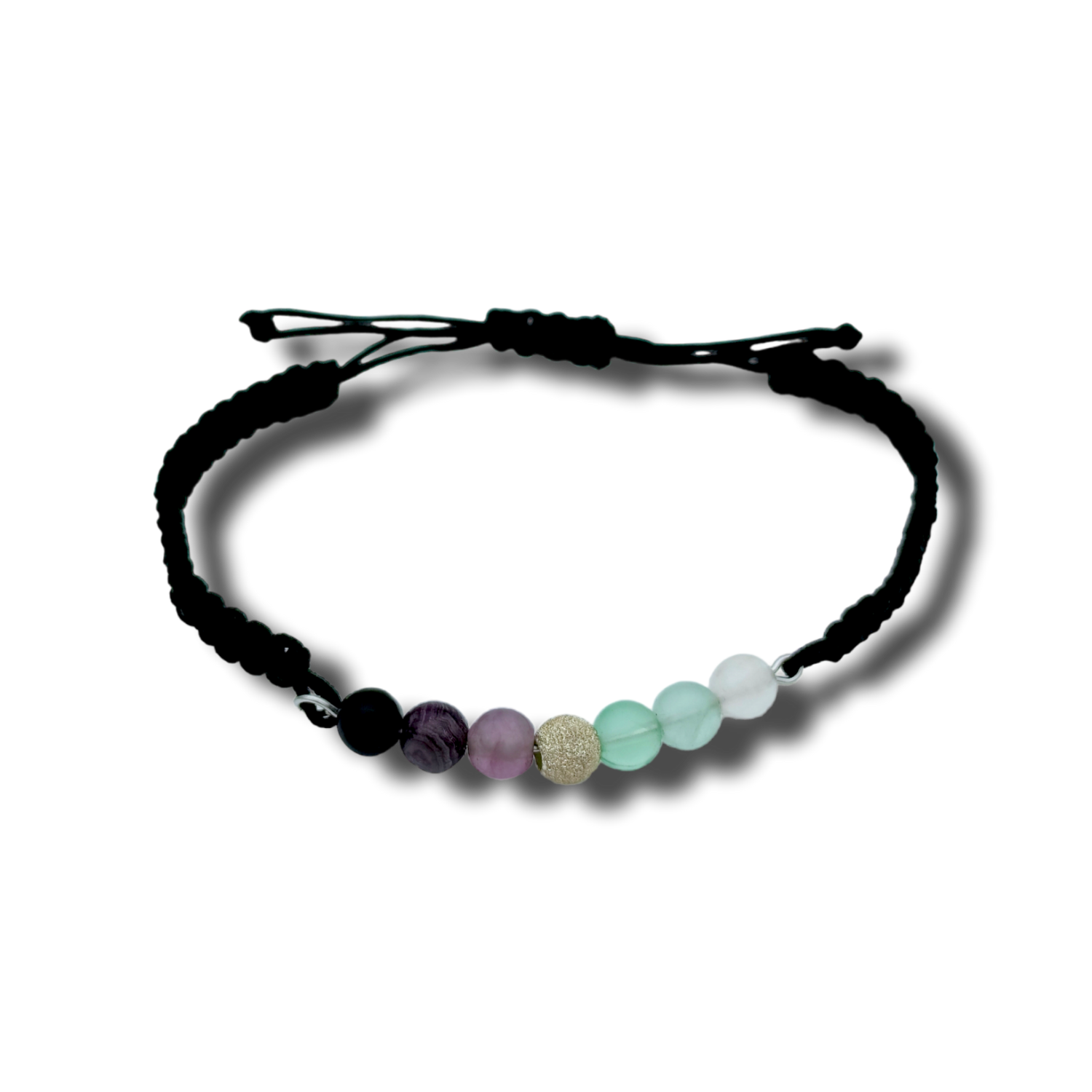 Bracelet macramé Fluorite