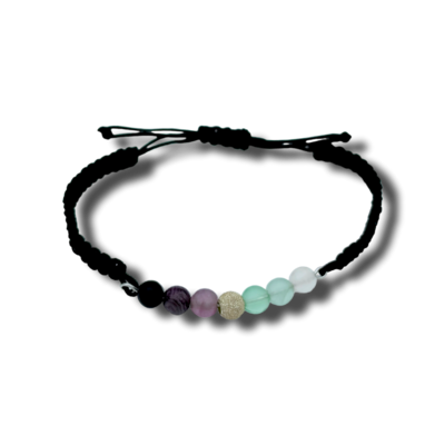 Bracelet macramé Fluorite