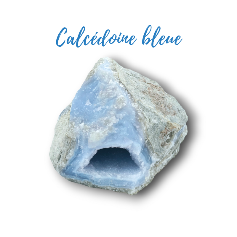 Calcédoine bleue brute - 1042gr