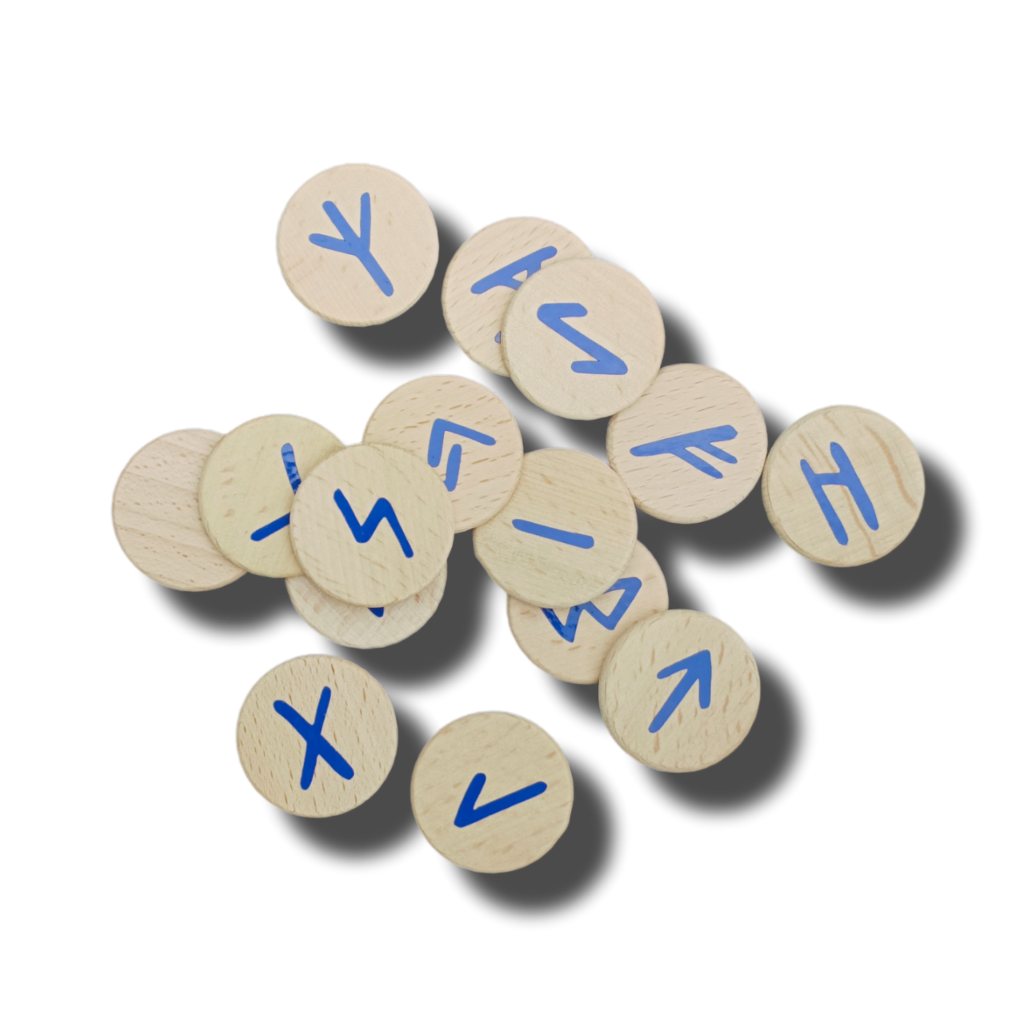 Set de runes Futhark en bois peint personnalisable - Vinyl