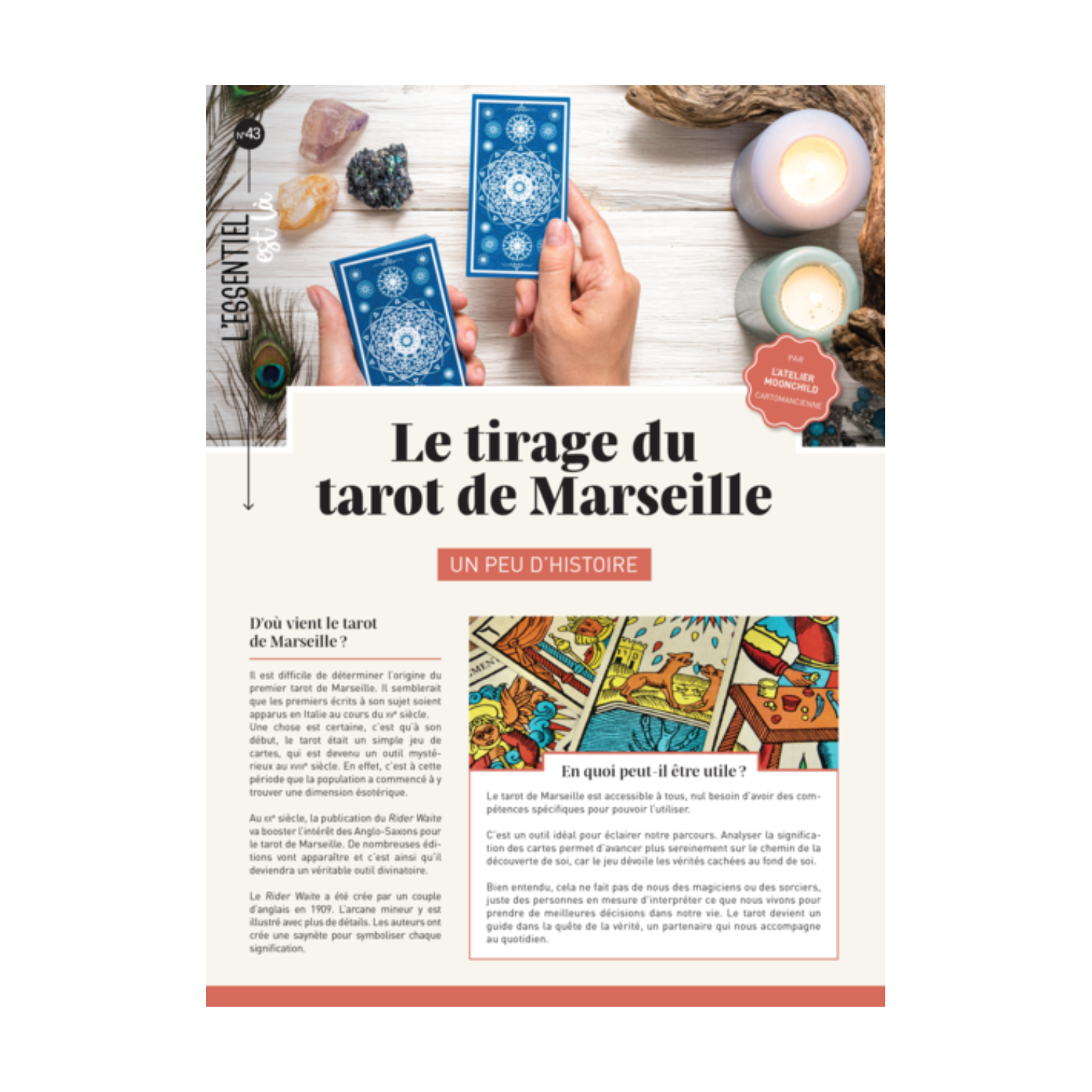 Le tirage du tarot de Marseille - dépliant