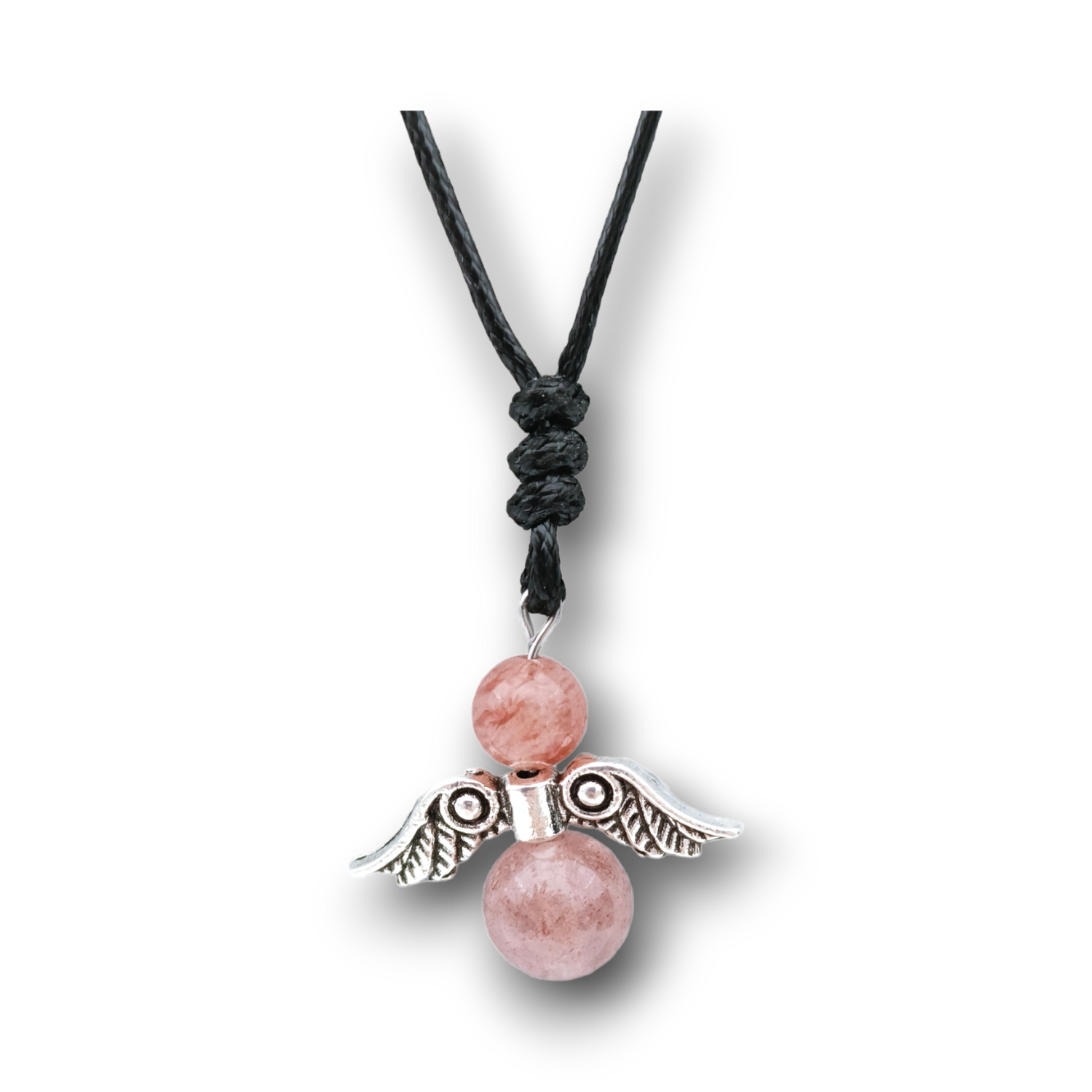 Collier Ange et perles de Quartz hématoïde