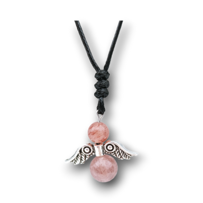 Collier Ange et perles de Quartz hématoïde