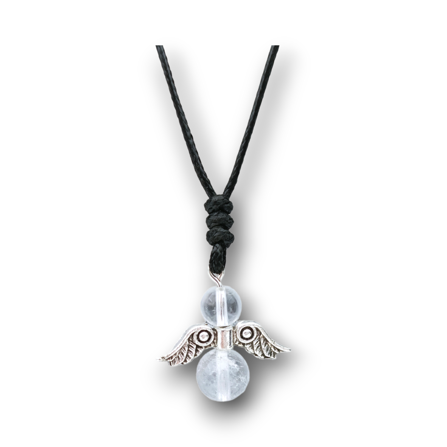 Collier Ange et perles de Cristal de roche