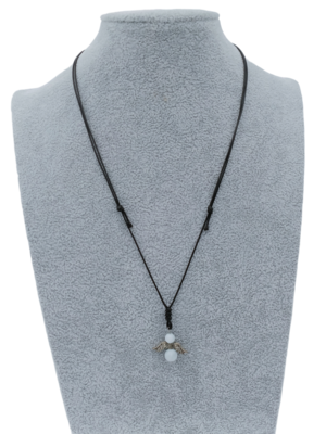 Collier Ange et perles d'Aigue-marine