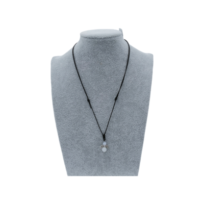 Collier Ange et perles de Calcédoine bleue