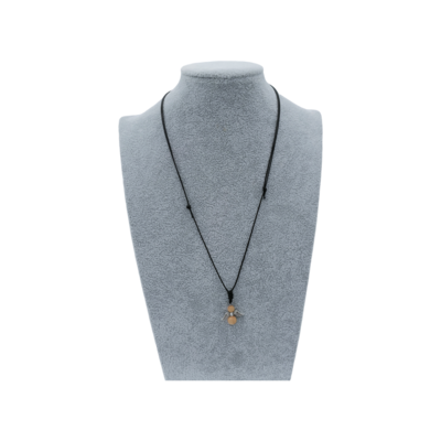 Collier Ange et perles de bois de Cèdre