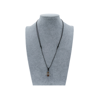 Collier Ange et perles de bois de Palissandre