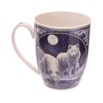 Mug en porcelaine Lisa Parker - Loups guerriers de l&#39;hiver