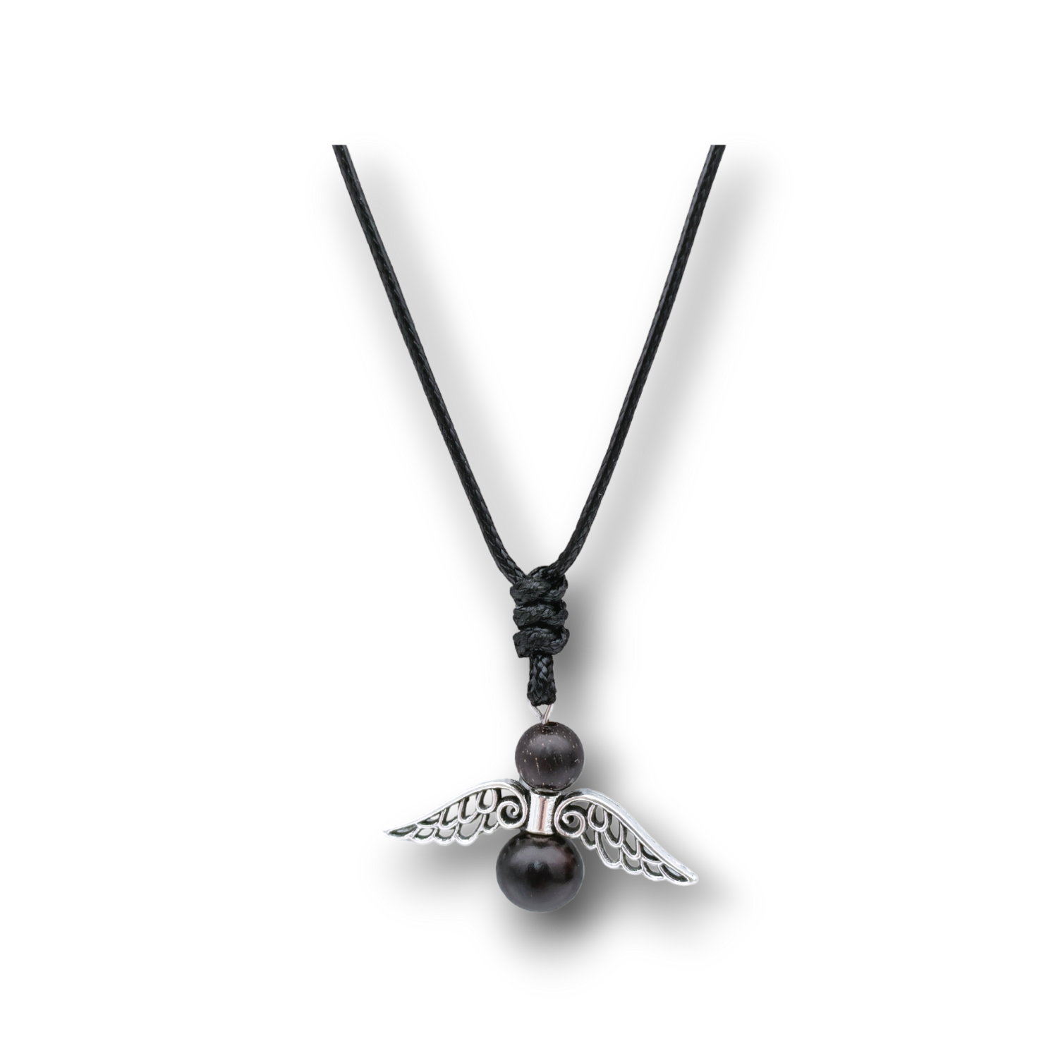 Collier Ange et perles d&#39;Ébène