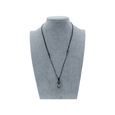 Collier Ange et perles d'Obsidienne flocon de neige