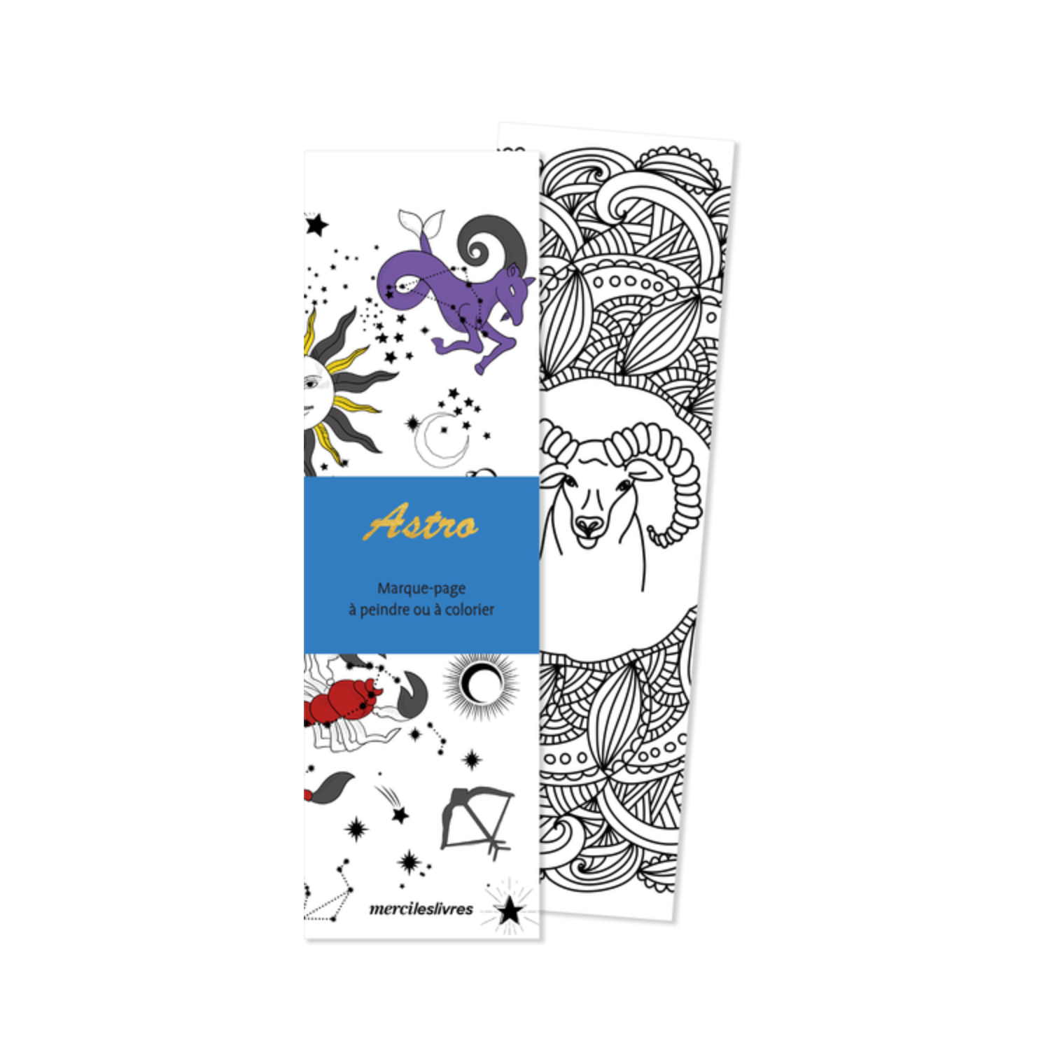 Astro - Marque-pages à peindre ou à colorier