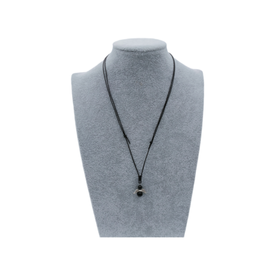 Collier Ange et perles d'Obsidienne Œil céleste