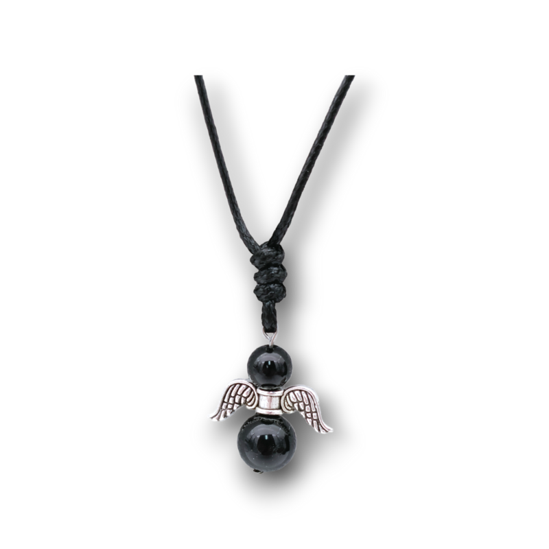 Collier Ange et perles d&#39;Onyx