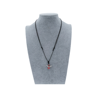 Collier Ange et perles de Rhodonite