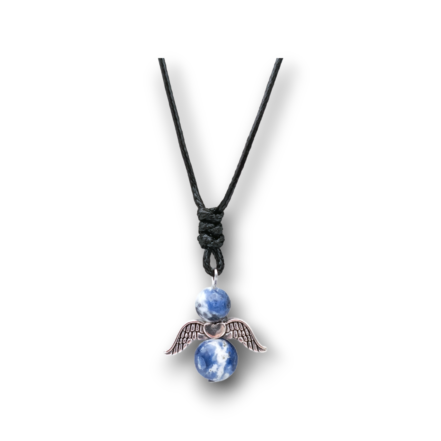 Collier Ange et perles de Sodalite
