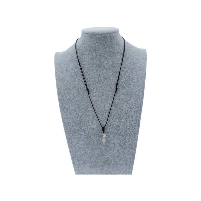 Collier Ange et perles de Sélénite