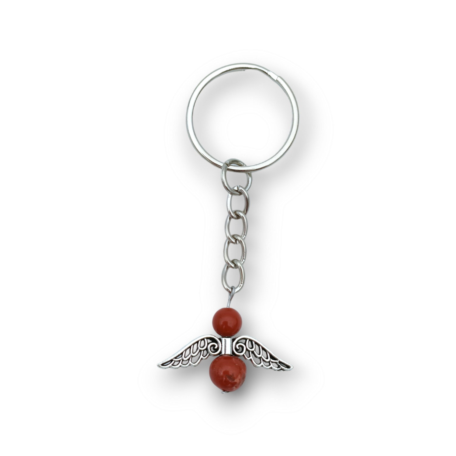 Porte-clés ange - Jaspe rouge