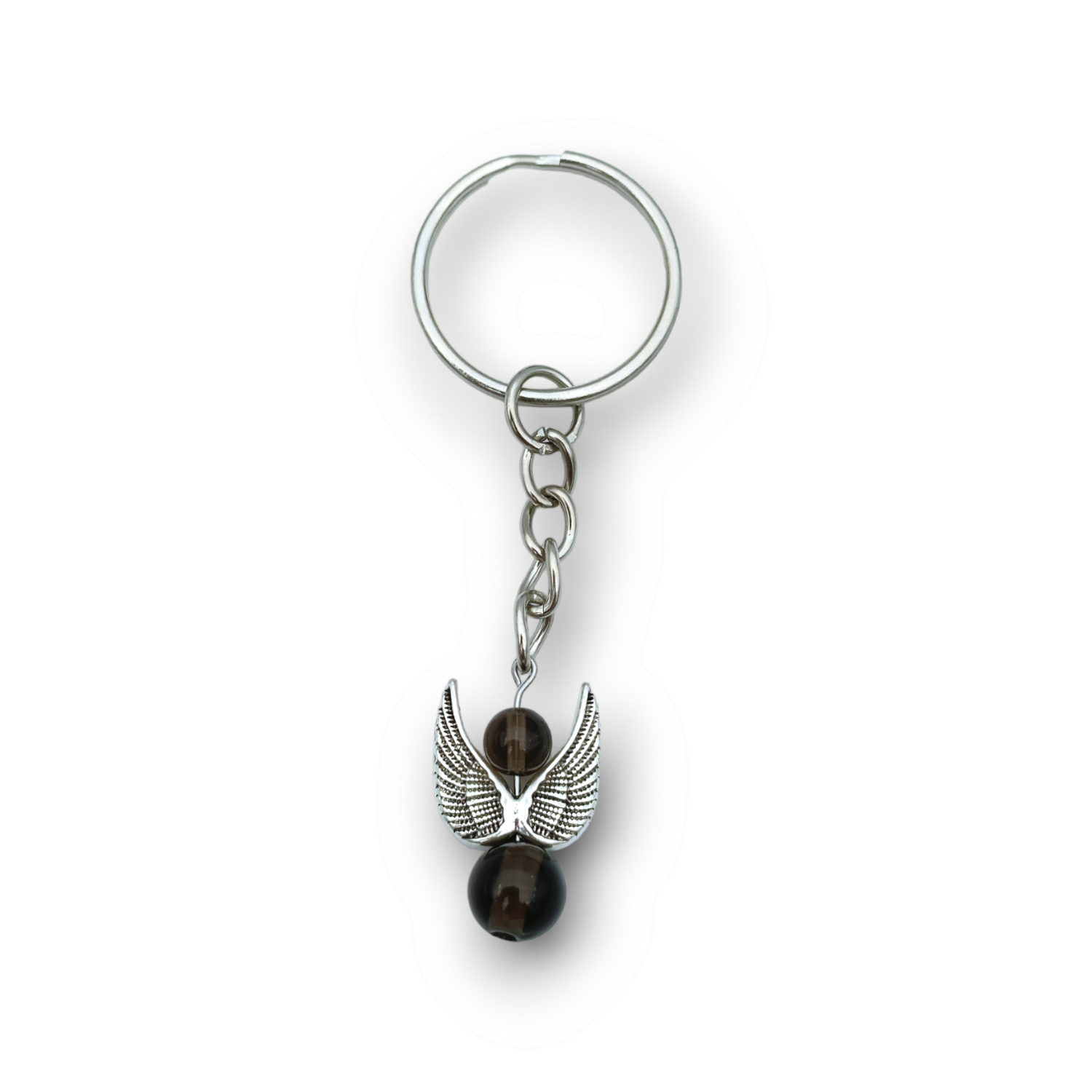Porte-clés ange - Quartz fumé