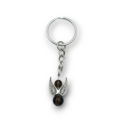 Porte-clés ange - Quartz fumé