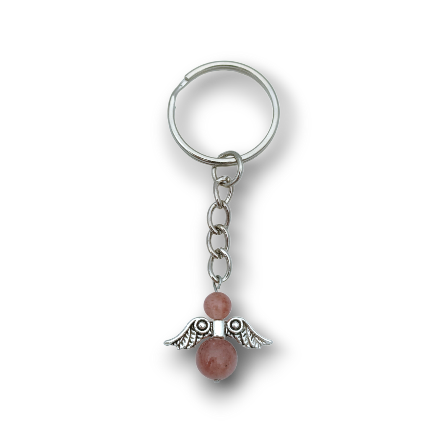 Porte-clés ange - Quartz hématoïde
