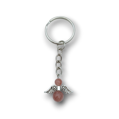 Porte-clés ange - Quartz hématoïde