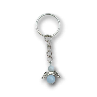 Porte-clés ange - Aigue-marine