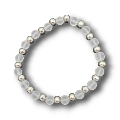 Bracelet Cristal de roche mat