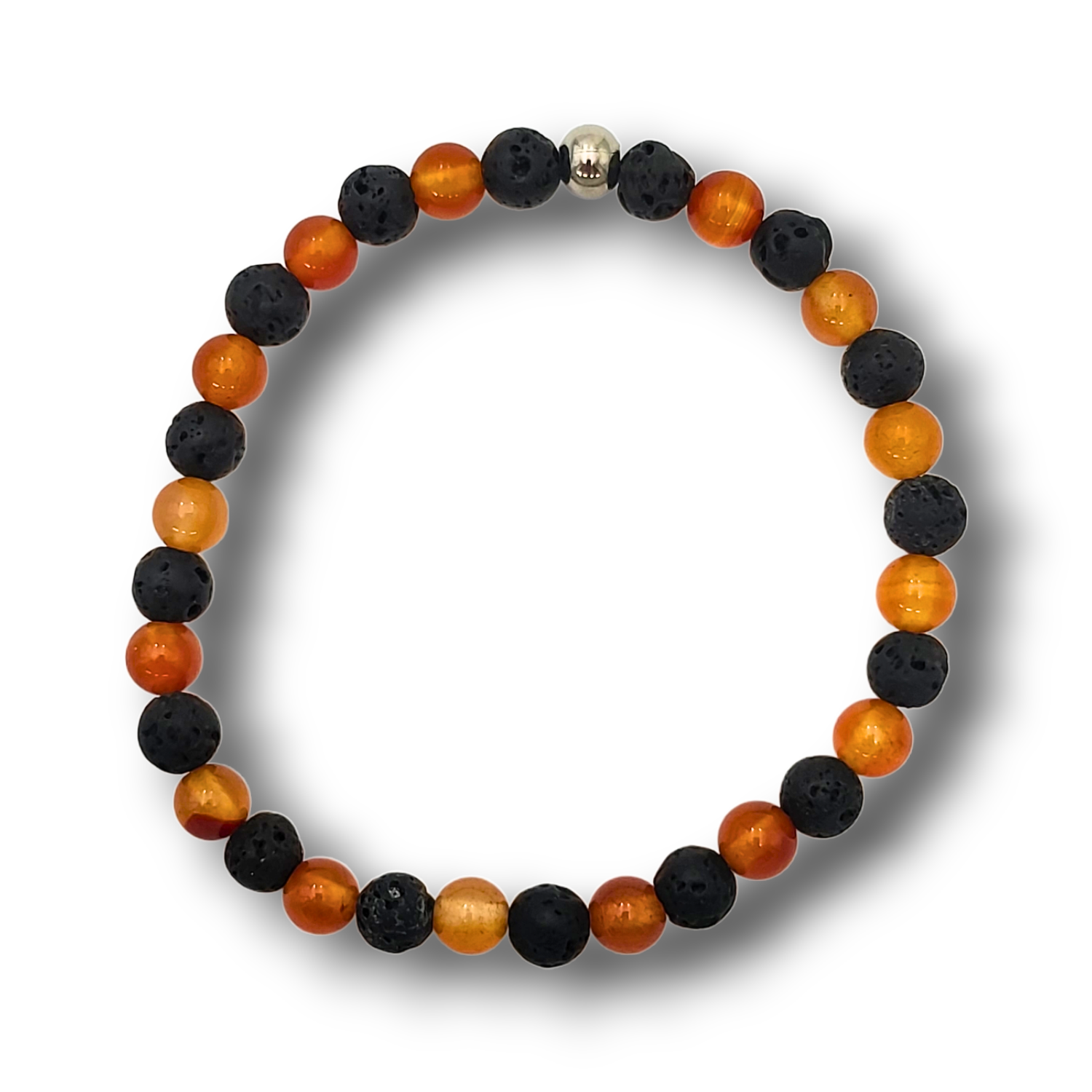 Bracelet Cornaline et Pierre de lave