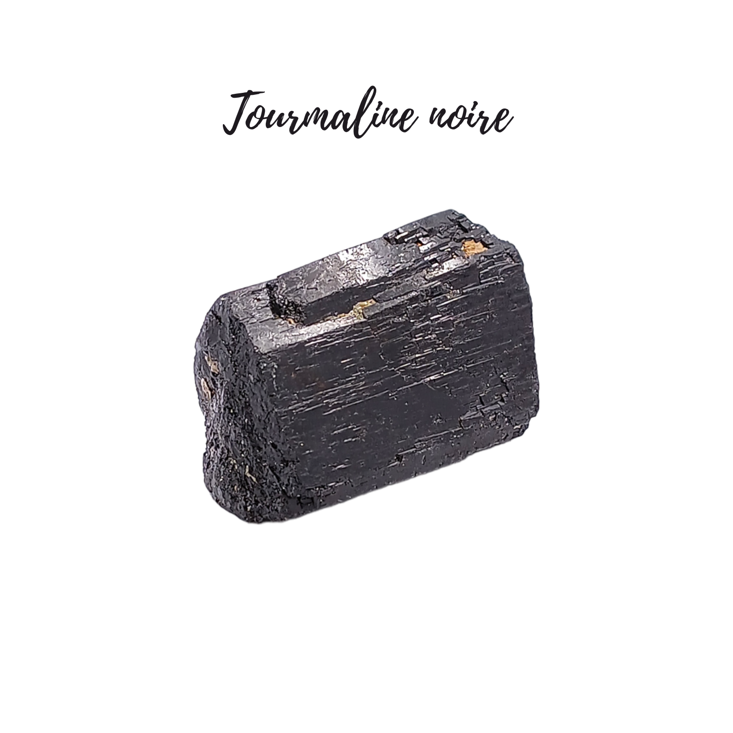 Tourmaline noire semi-polie