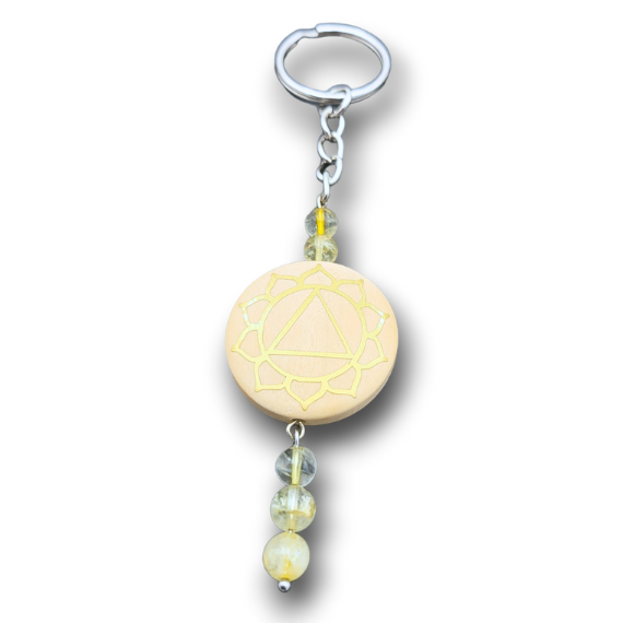Porte-clés Chakra Plexus solaire personnalisable