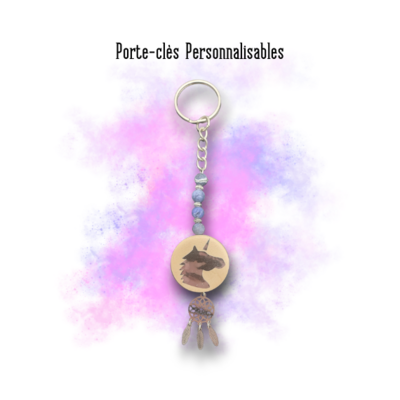 Porte-clés Licorne personnalisable