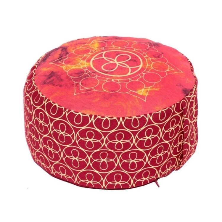 Coussin de méditation rouge