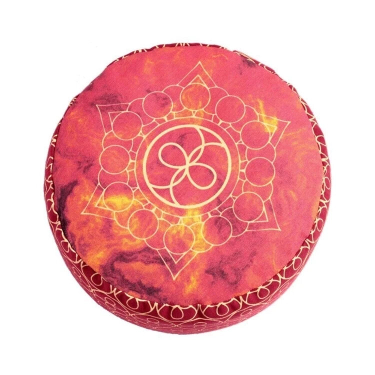 Coussin de méditation rouge