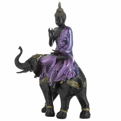 Figurine Bouddha sur Dos d'Éléphant
