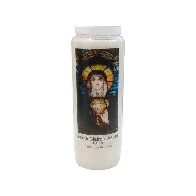 Bougie Neuvaine Sainte Claire d&#39;Assise