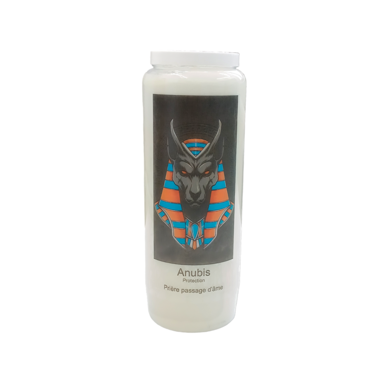 Bougie Neuvaine dieu égyptien Anubis