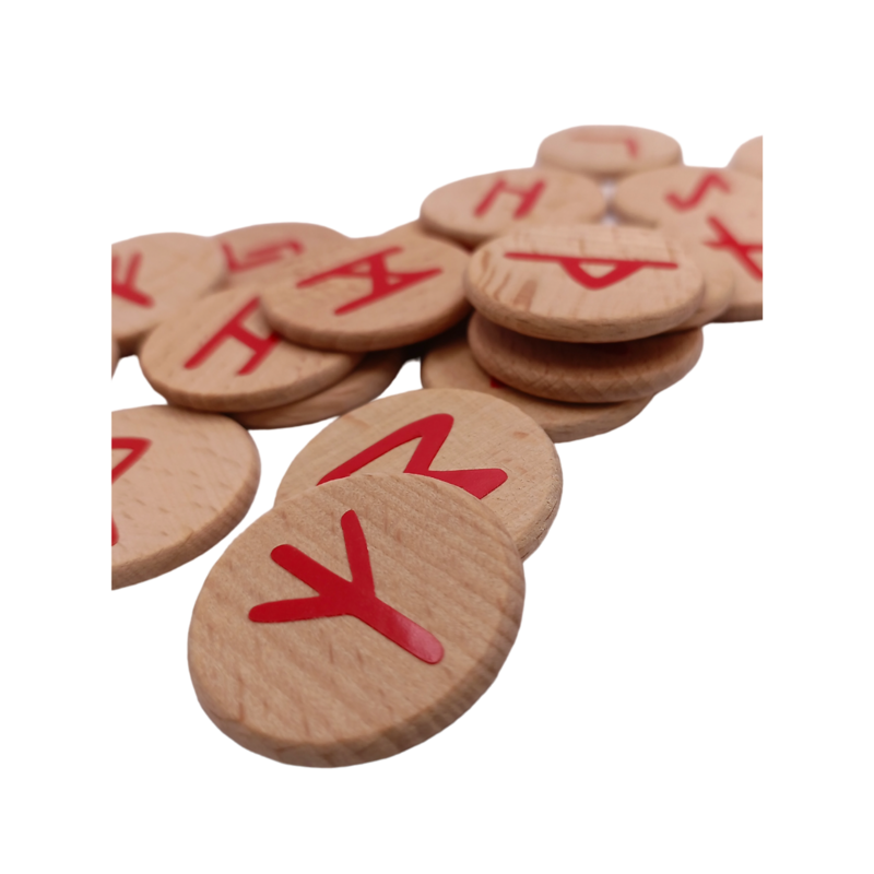 Set de runes Futhark en bois personnalisable - Vinyle