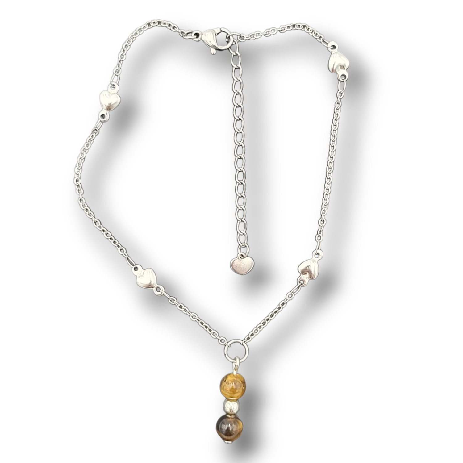 Bracelet de cheville - Perles d&#39;Œil-de-tigre